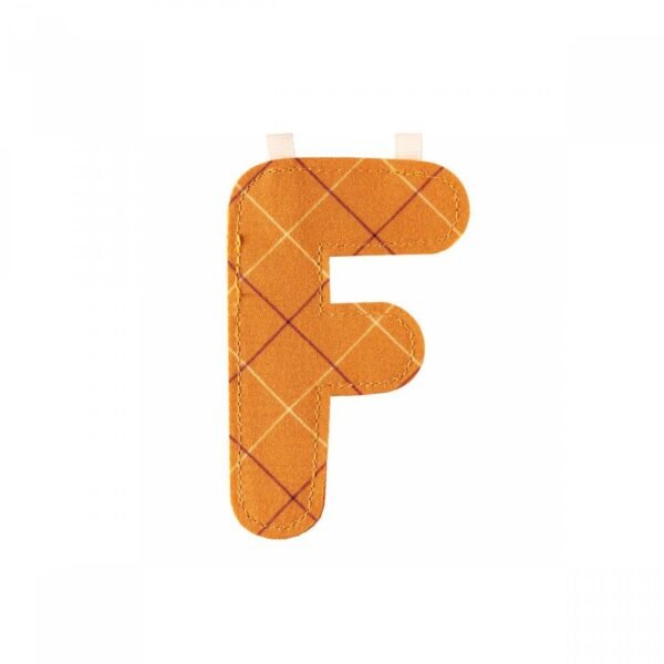 LETTRE ALPHABET - F  JAUNE MOUTARDE