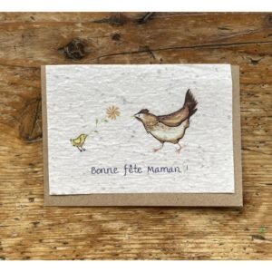 BONNE FETE MAMAN POULE CARTE A PLANTER