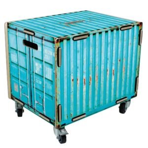 RANGEMENT ROULETTES  - TURQUOISE - CONTENEUR