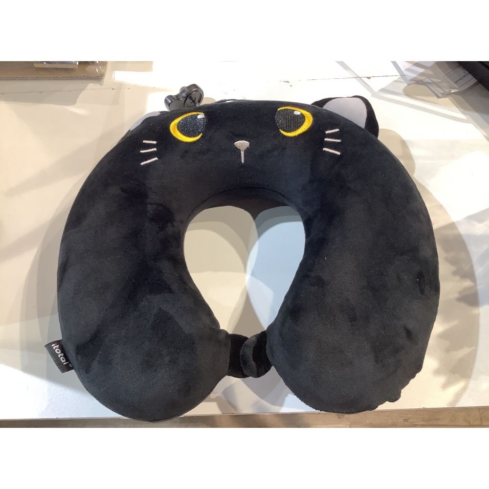 OREILLER DE VOYAGE CHAT NOIR