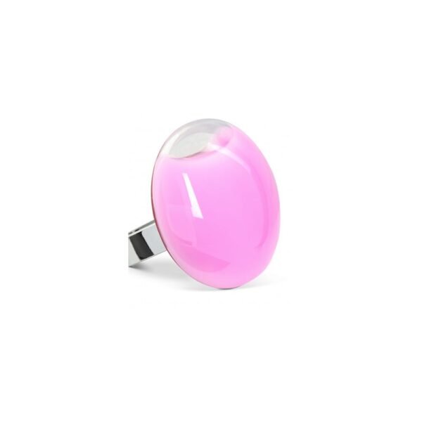 LS - BAGUE GALET MEDIUM MILK PASTEL - PINK
