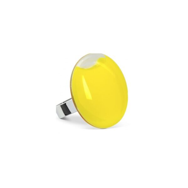LS - BAGUE GALET MEDIUM MILK PASTEL - YELLOW