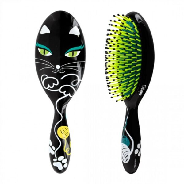 LARGE - BROSSE A CHEVEUX - CHAT NOIR - LADYPOP