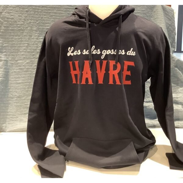 SWEAT NOIR CHINE LES SALES GOSSES DU HAVRE