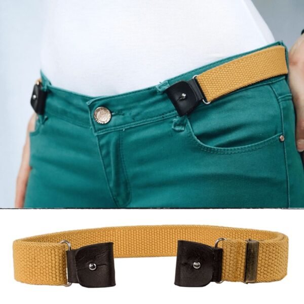 CEINTURE JAUNE SANS BOUCLE ADULTE – Image 2