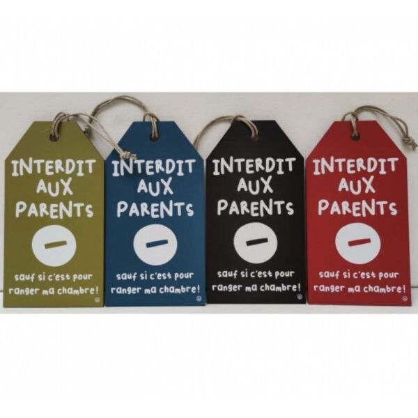 PLAQUE PM - BOIS - INTERDIT AUX PARENTS