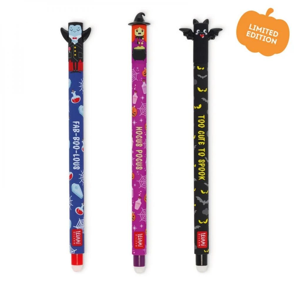 BSNRDX - Lot De Stylos Gel Effaçables | Pointe 0,7 Mm | Gomme Intégrée Sur Le Dessus | Design Mignon Avec Animaux | Idéal école, Bureau, Cadeau