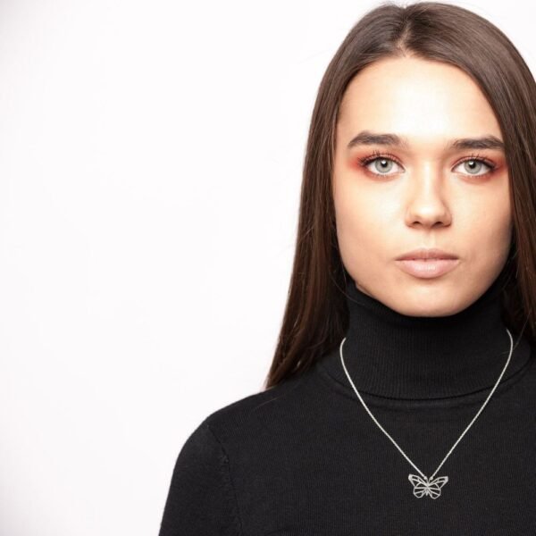 COLLIER PAPILLON ARGENT – Image 3