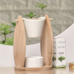 BRULE PARFUM EN BAMBOU ET CERAMIQUE - VOILE