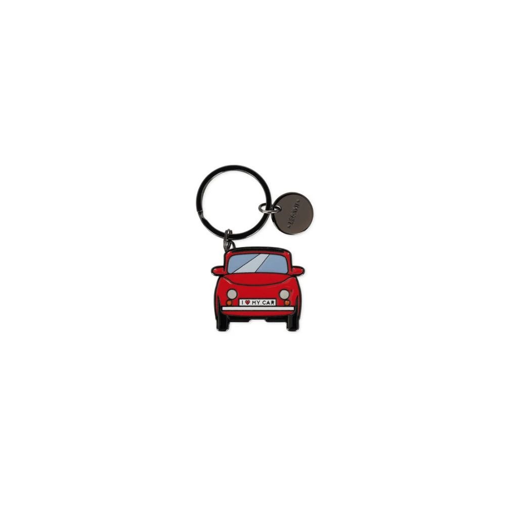 PORTE CLES METAL - VOITURE ROUGE