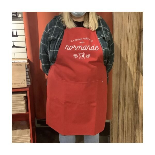 TABLIER- LA FEMME PARFAITE EST NORMANDE- CUMIN