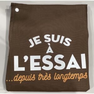 TABLIER JE SUIS À L'ESSAI-MARRON