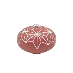 POIGNEE POUR COCOTTE GEOMETRIQUE ROSE