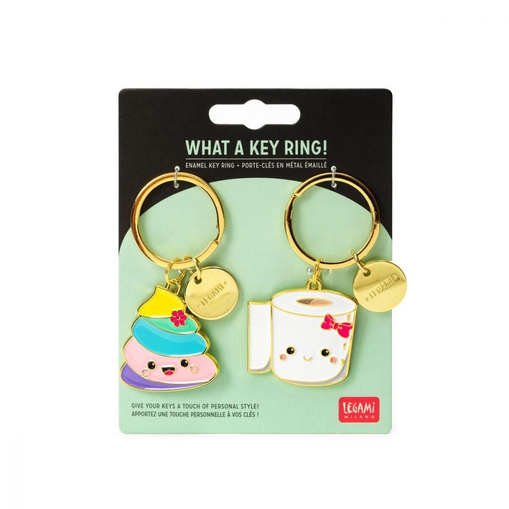PORTE CLES METAL - Papier toilette et bouse kawaii – Image 3