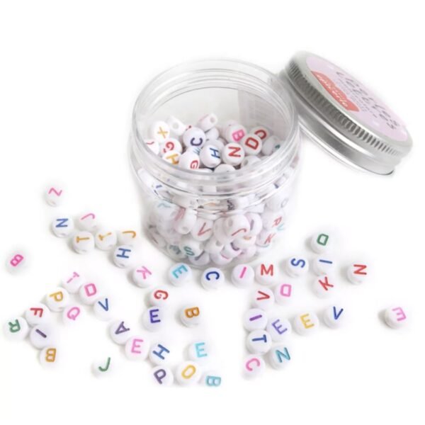 PERLES LETTRES MULTICOLORES