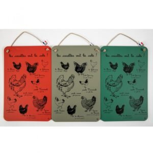 PLAQUE 18x28 - LES COCOTTES ONT LA COTE