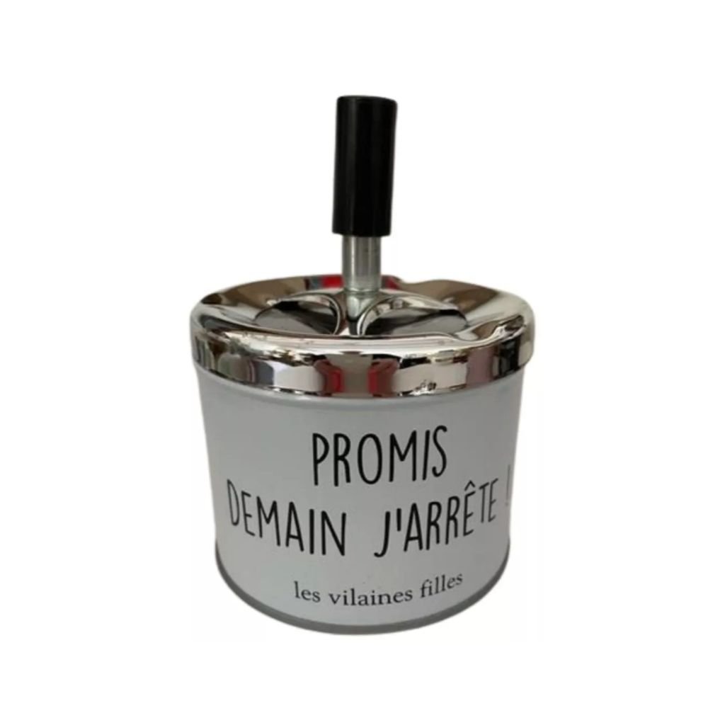 CENDRIER POUSSOIR " PROMIS DEMAIN J'ARRÊTE"