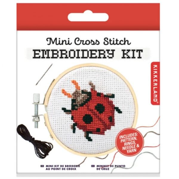 MINI KIT DE BRODERIE AU POINT DE CROIX - COCCINELLE