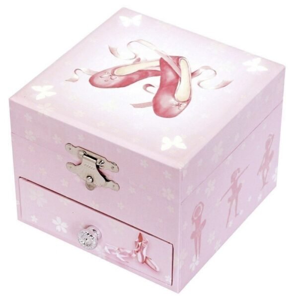 BOITE À MUSIQUE CUBE - CHAUSSONS BALLERINE - ROSE
