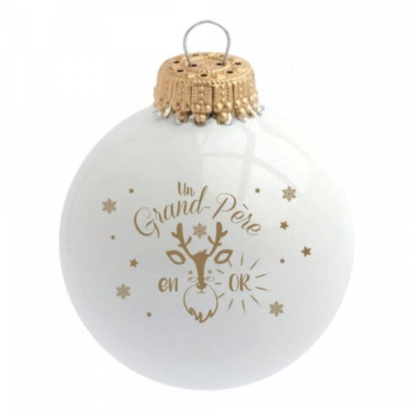 BOULE NOEL : GRAND PERE EN OR