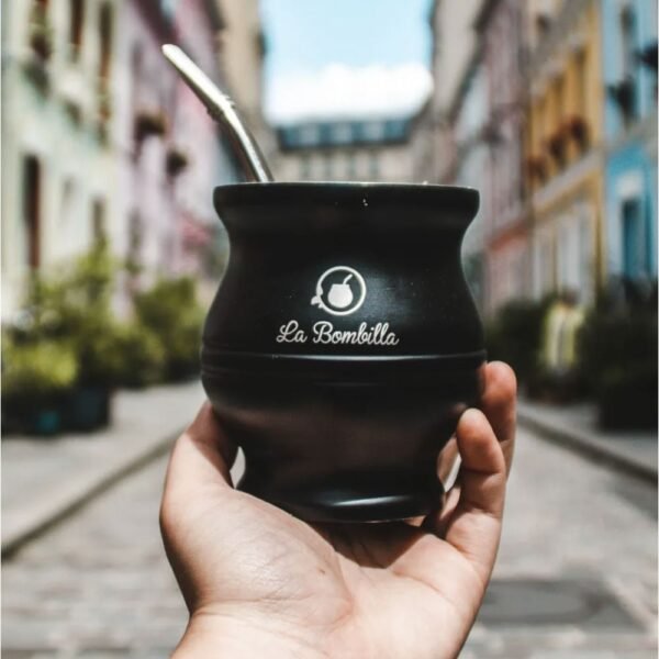 TASSE POUR MATE ISOTHERME EN INOX - NOIRE – Image 3