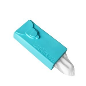 BOITIER TURQUOISE + 6 MOUCHOIRS COTON BIO REUTILISABLES