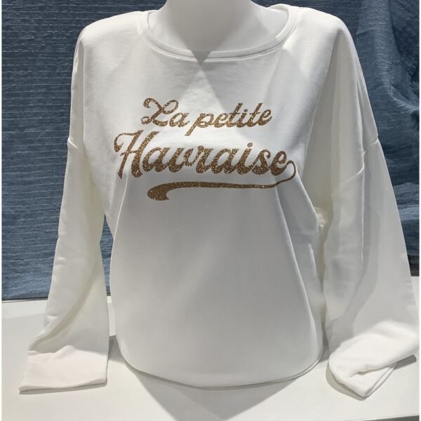 SWEAT LOOSE BLANC LA PETITE HAVRAISE