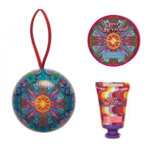 SET CRÈME MAINS & BAUME LÈVRES (BOULE MÉTAL) - LOVE REVIVAL