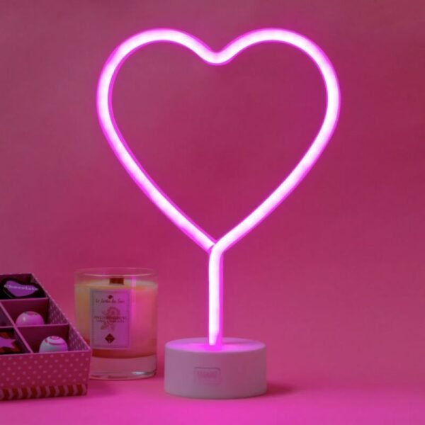 LAMPE LED COEUR EFFET NEON