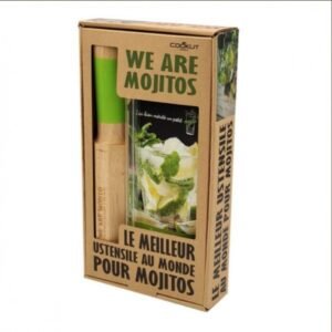 COFFRET USTENSILE MOJITO + PAILLES + LIVRE