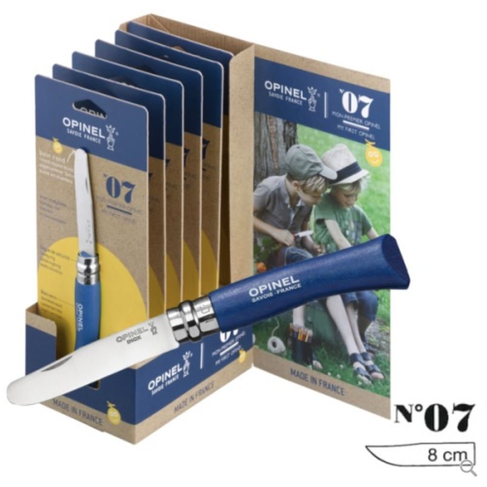 COUTEAU BOUT ROND BLEU N°7 INOX OPINEL