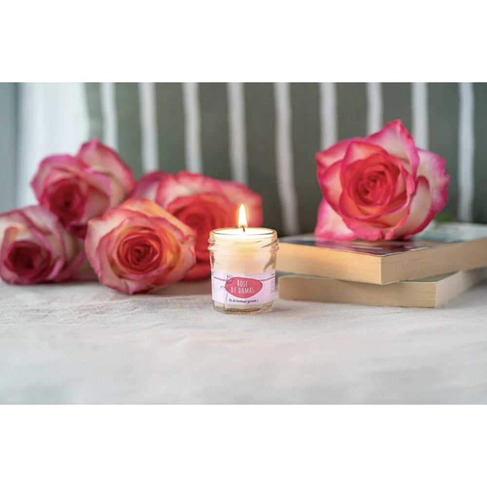 MINI BOUGIE PARFUMÉE-ROSE DE DAMAS