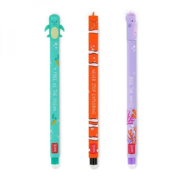 SET DE 3 STYLOS GEL EFFAÇABLE - UNDER THE SEA