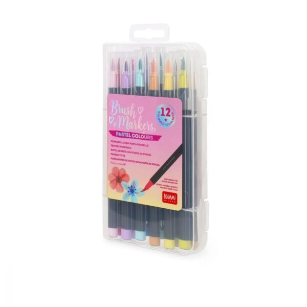 SET DE 12 FEUTRES PASTEL PINCEAUX