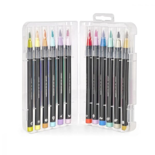 SET DE 12 FEUTRES PASTEL PINCEAUX – Image 2