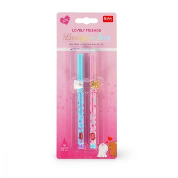 SET DE 2 STYLOS ENCRE GEL - BEARY IN LOVE