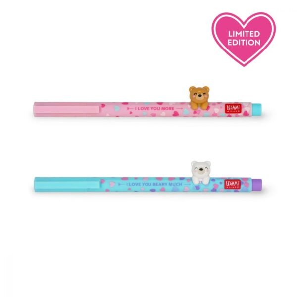 SET DE 2 STYLOS ENCRE GEL - BEARY IN LOVE – Image 2