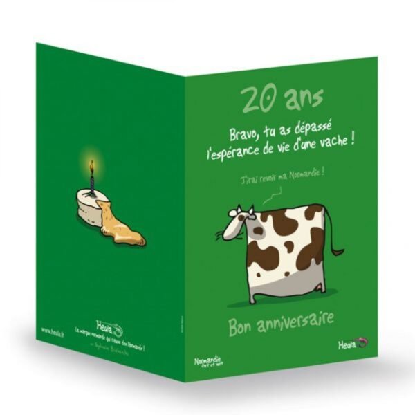 CARTE A SOUHAIT - BON ANNIV 20 ANS