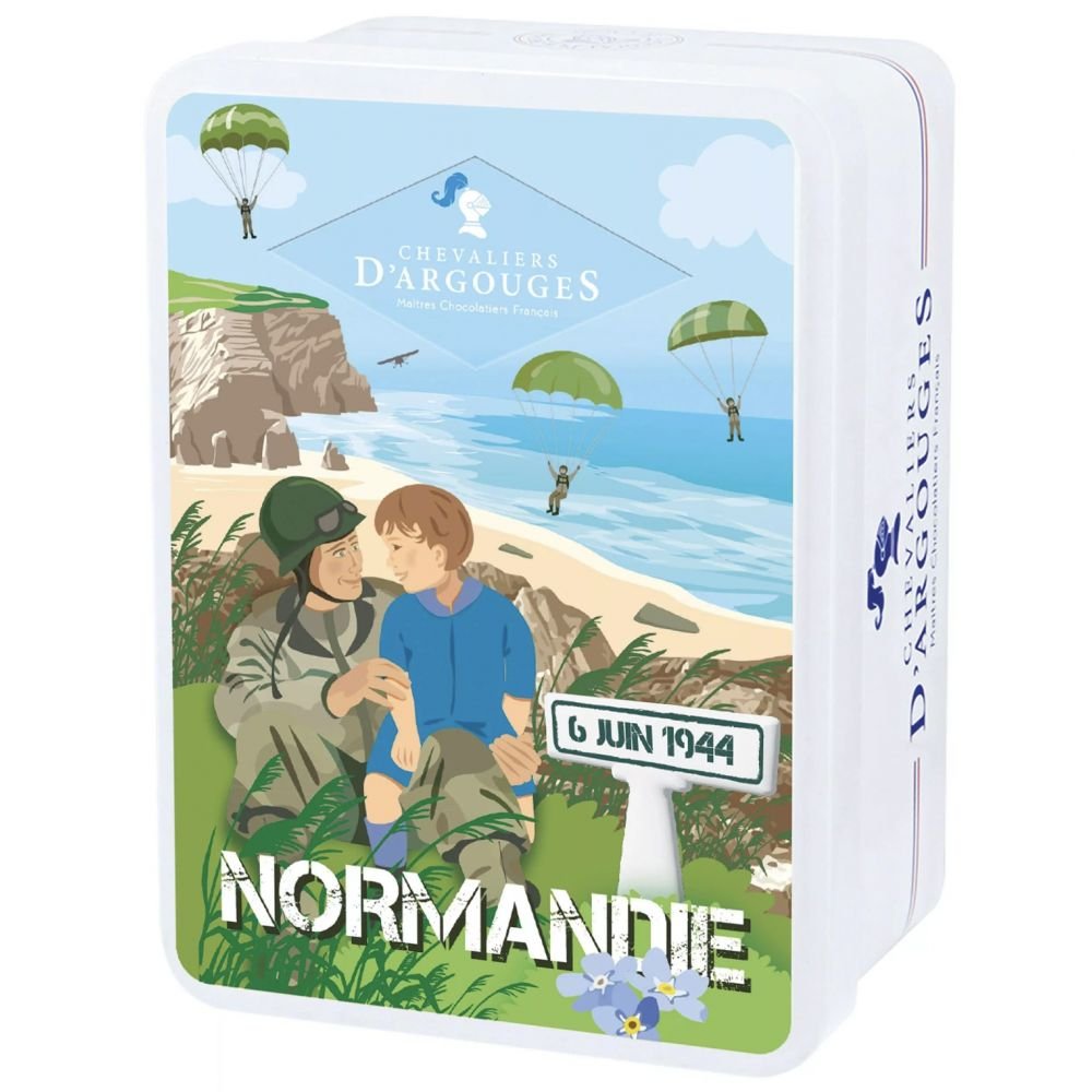 COFFRET BOUCHÉES NOISETTE FONDANTES CHOCOLAT LAIT - NORMANDIE 6 JUIN 1944