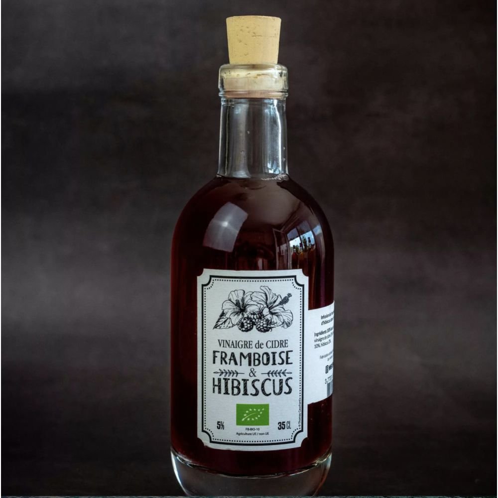VINAIGRE DE CIDRE BIO FRAMBOISE HIBISCUS 35CL