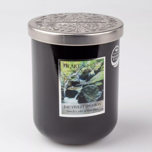 Bougie parfumée Eau vive et sous-bois - Grand format - HEART & HOME