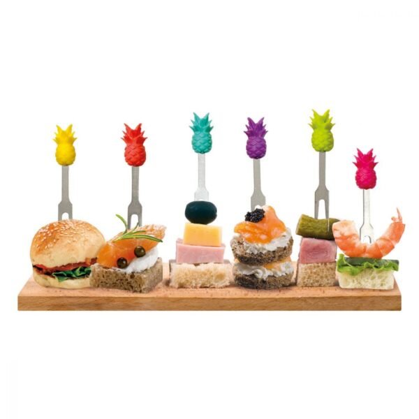 6 FOURCHETTES APERITIVES ANANAS – Image 2