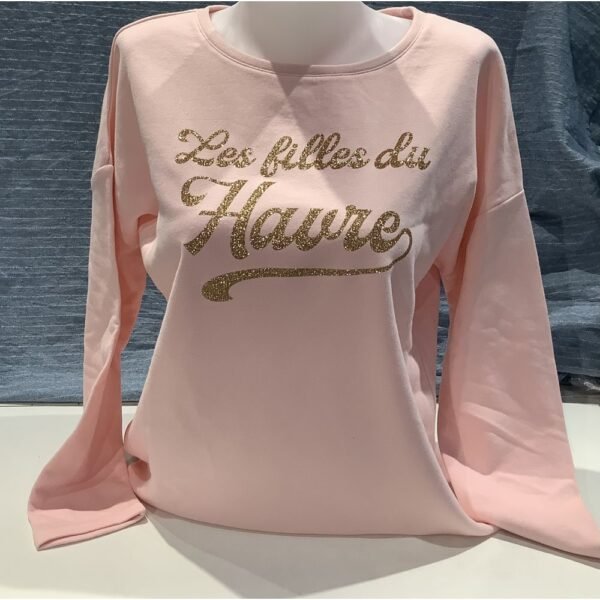 SWEAT LOOSE ROSE LES FILLES DU HAVRE