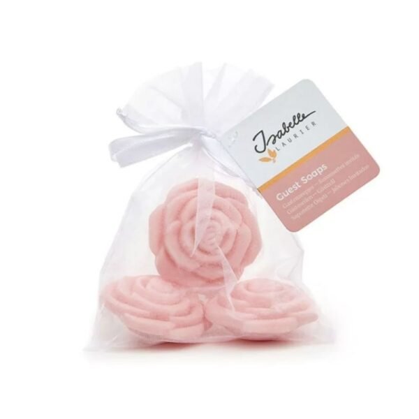 3 SAVONS ROSES SACHET ORGANZA