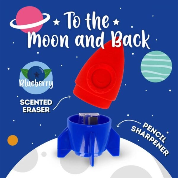 TAILLE-CRAYON AVEC GOMME - TO THE MOON AND BACK – Image 2
