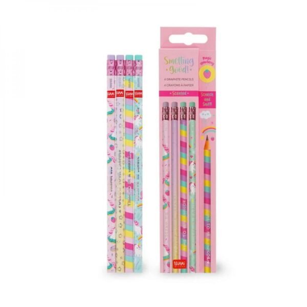 4 CRAYONS À PAPIER HB PARFUMÉS - UNICORN