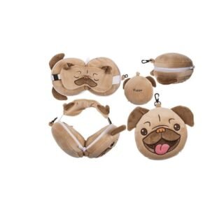 COUSSIN DE VOYAGE CHIEN AVEC MASQUE