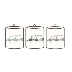 6 MINI MUGS 6,5CM SKYLINE LE HAVRE