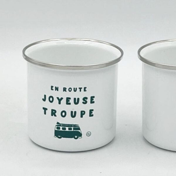MUG EMAIL BLANC 33CL EN ROUTE JOYEUSE TROUPE