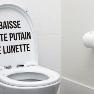 STICKER BAISSE CETTE PUTAIN DE CUVETTE